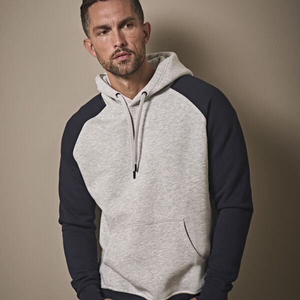 Tee Jays Two Tone Raglan Hooded Sweatshirt Thumbnail